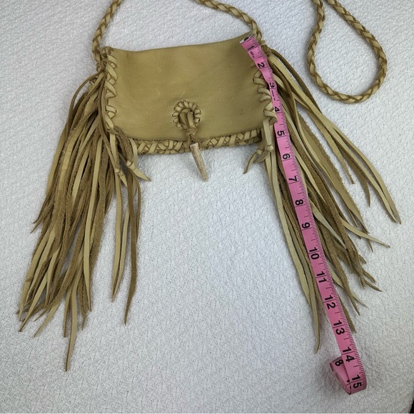 Hand Made! Deer Hide Leather Crossbody Bag - Picture 5 of 10